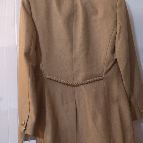sz 4 Classy Tweed trench Over coat With matching trousers pantsuit Set - Picture 3 of 14